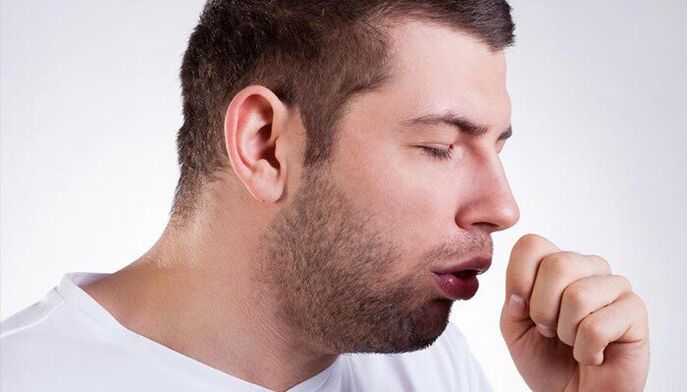 Husten als Symptom für das Vorhandensein von Parasiten